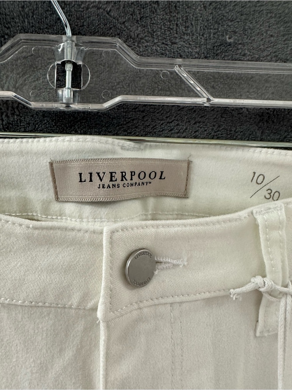 Liverpool Jeans Company Cream Cropped Ankle Pants - Picture 2 of 7